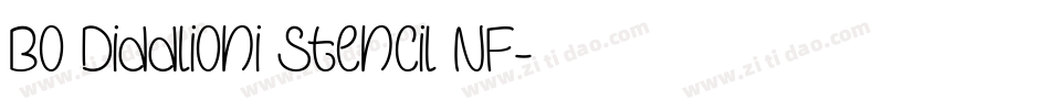 Bo Diddlioni Stencil NF字体转换